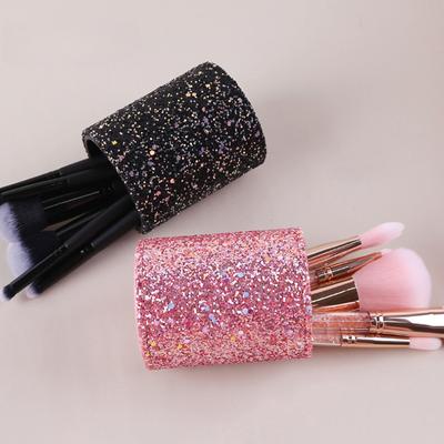 Fashion Women Sparkling  Makeup Brush Bucket Cosmetic Storage Pen Box Pencil Vase Comb Lipstick Brush Container Home Storage Box