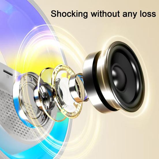 Yousheng G-Shaped LED Wireless Speaker 15W Fast Charging Alarm Clock with 13 Lighting Modes Bedroom Nightstand Lamp Bluetooth-compatible 5.2 Speaker