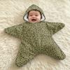 Infant Flannel Swaddle Blanket with Leopard and Polka Dot Print and, Sleep Sack Wrap, Cozy Travel Swaddle for Outdoor Use
