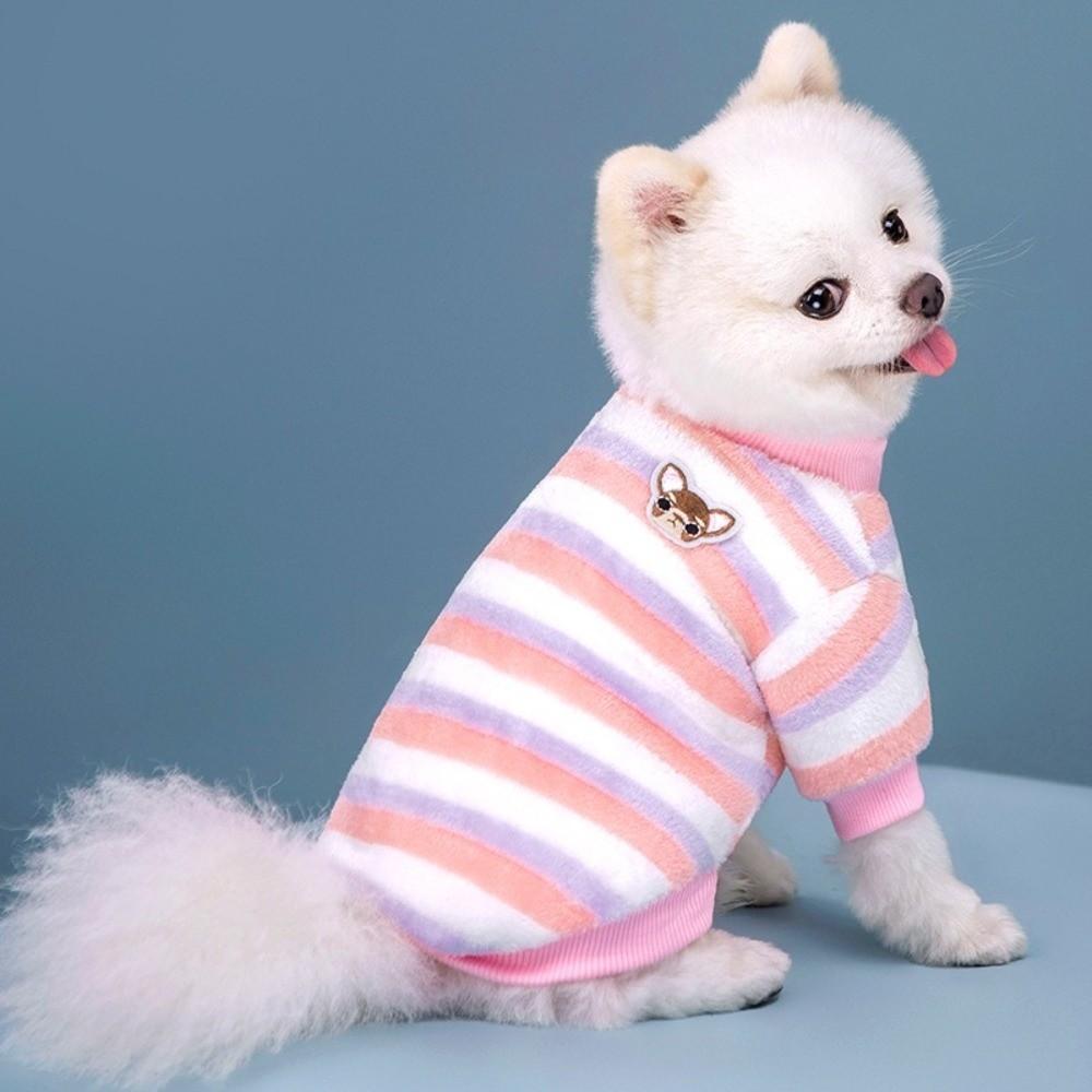 

Soft Flannel Puppy Clothes Hoodie Design Pet Sweatshirt New Pet Outfits M рожевий