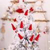 Mini Santa Hat Wine Bottle Covers, Christmas Table Decorations, Xmas Party Cutlery Silverware Sleeves for Holiday Dinner Table Decor Supplies