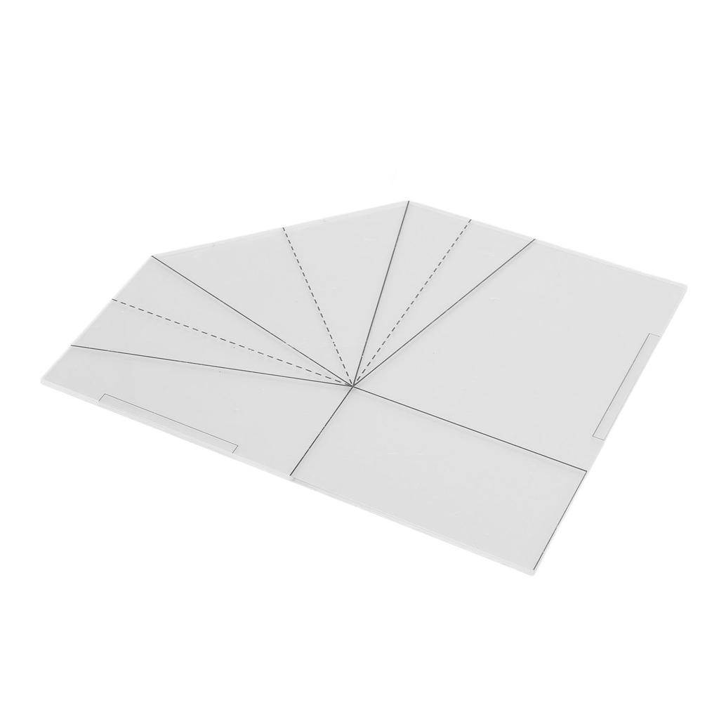 Faltbare Lebensmittelkorb-Nähvorlage, transparente Acryl-Nähvorlage für Handtaschen, DIY-Nählineal