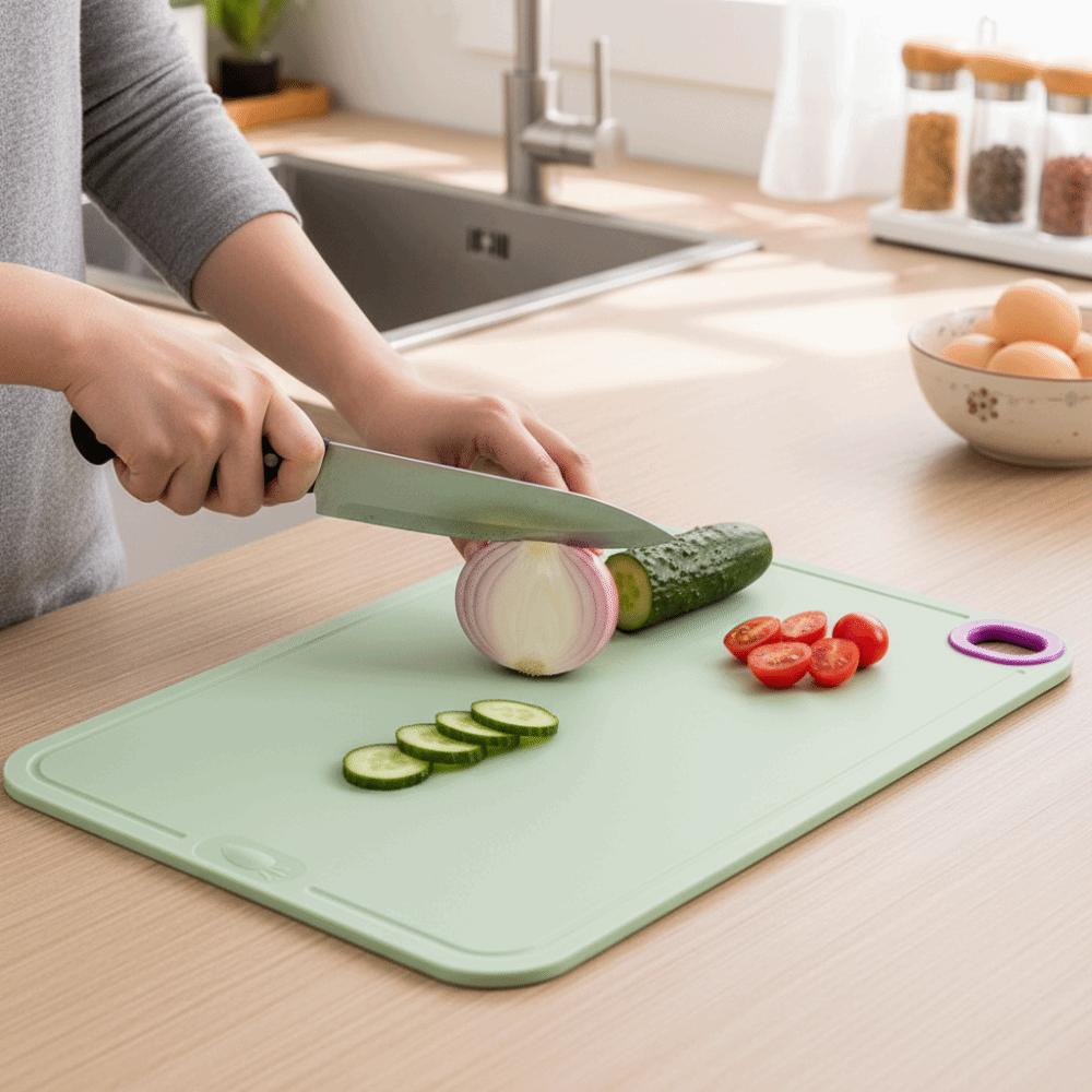 Non-Slip Double-Sided Cutting Board Mildew-Resistant Hangable Charcuterie Board High Temperature Resistance TPU