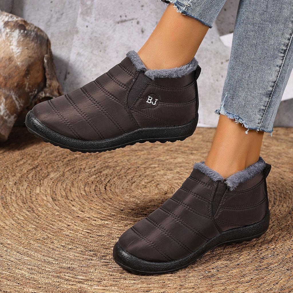 Baumwollstiefel 2025 Winter neue Baumwollschuhe Schneestiefel Damenmode lässig Samt warm große Größe Damenschuhe
