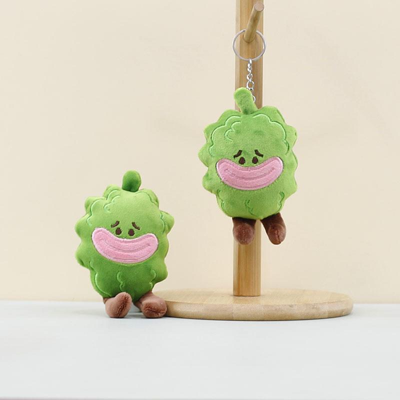 Cute Adorable Vegetable Plush Toy Eggplant And Bitter Melon Keychain Doll Accessory