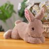 30-50cm Realistic Furry Rabbit Plush Toy Lifelike Animal Bunny Cute Baby Doll Simulation Model Birthday Gift Kawaii Room Decor