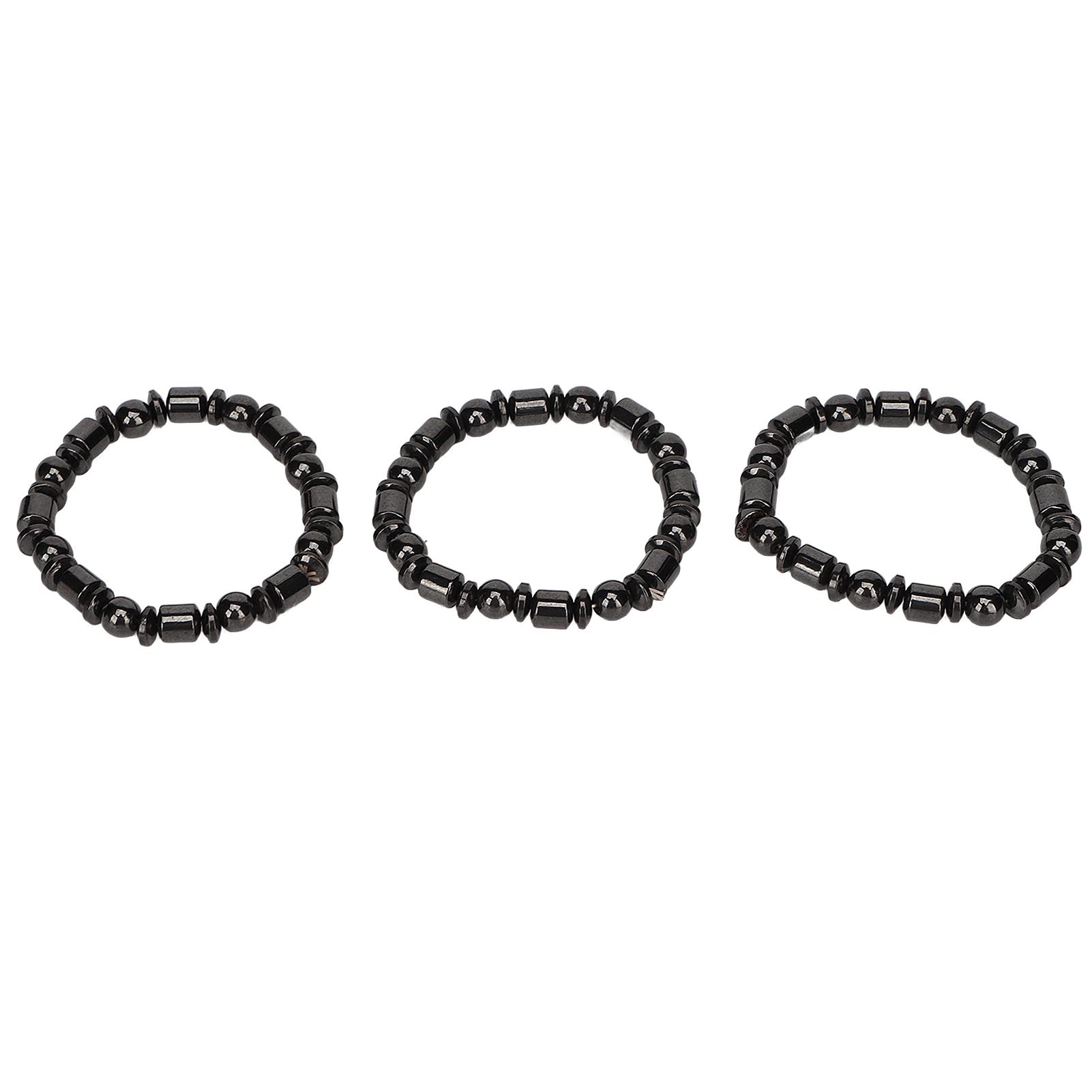 

3pcs Magnetic Bead Bracelet Stylish Joint Soreness Relief Slimming Magnet Bracelet for Men Women