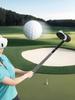 VR Golf Club VR Golf Handle Grip Non-Slip VR Golf Club Grip 80 Degree Keep Tracking for Meta Quest 3S/Quest 3/Quest 2 Controller