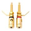 4Pcs Gold Plated Amplifier Speaker DIY Lengthen Terminal Binding Post Banana Plug Socket Connector Suitable for 4mm Banana Plugs