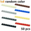DIY Thin Figures Bricks 1x8 Dots Building Blocks 9 Colors Educational Creative Size Compatible With 3460 Toy For Children 50pcs