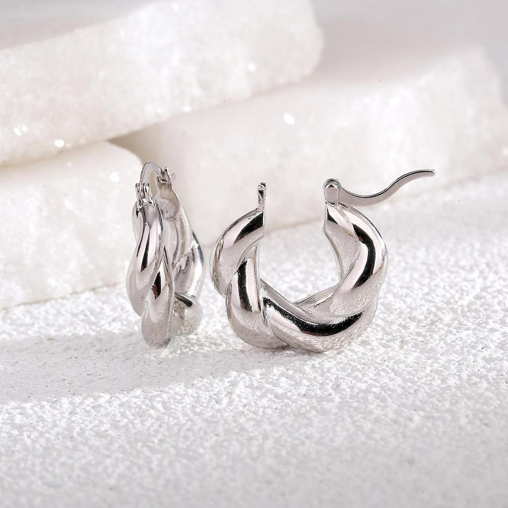 Matte Gold & Silver Hong Kong Style Designer Earrings for Women - European, American, & Korean Minimalist Collection