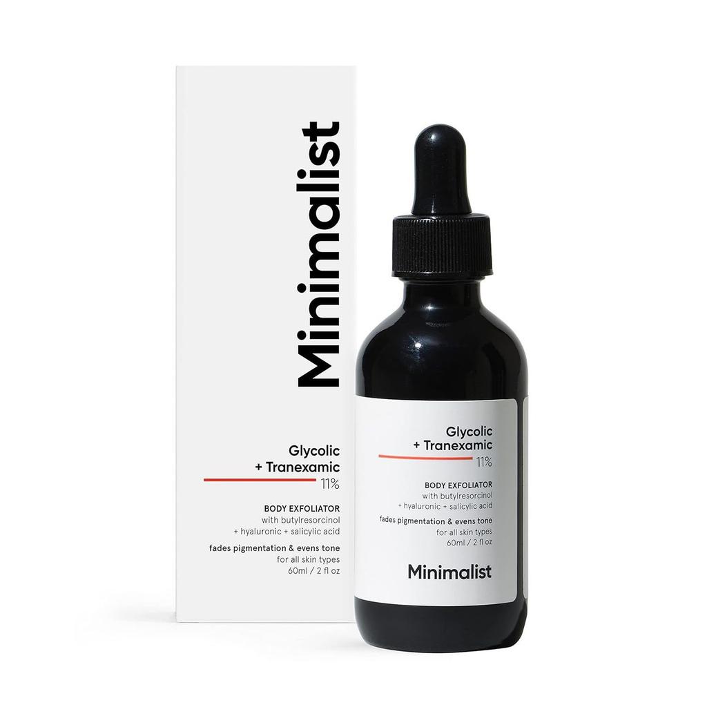 Body Exfoliant with Glycolic and Tranexamic Acids (60 Ml), Glycolic + Tranexamic 11% Body Exfoliator, Minimalist