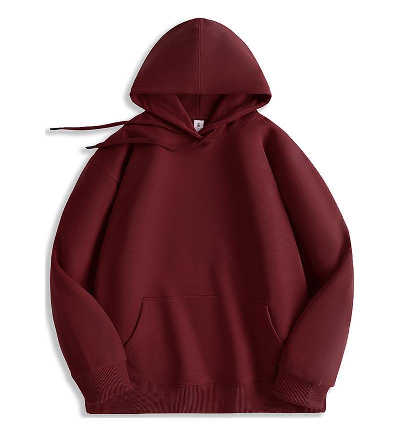 Black Solid Color Hooded Sweatshirt for Women - Korean Style, Loose Fit, Casual, Versatile, Plus Velvet Jacket for Autumn/Winter.