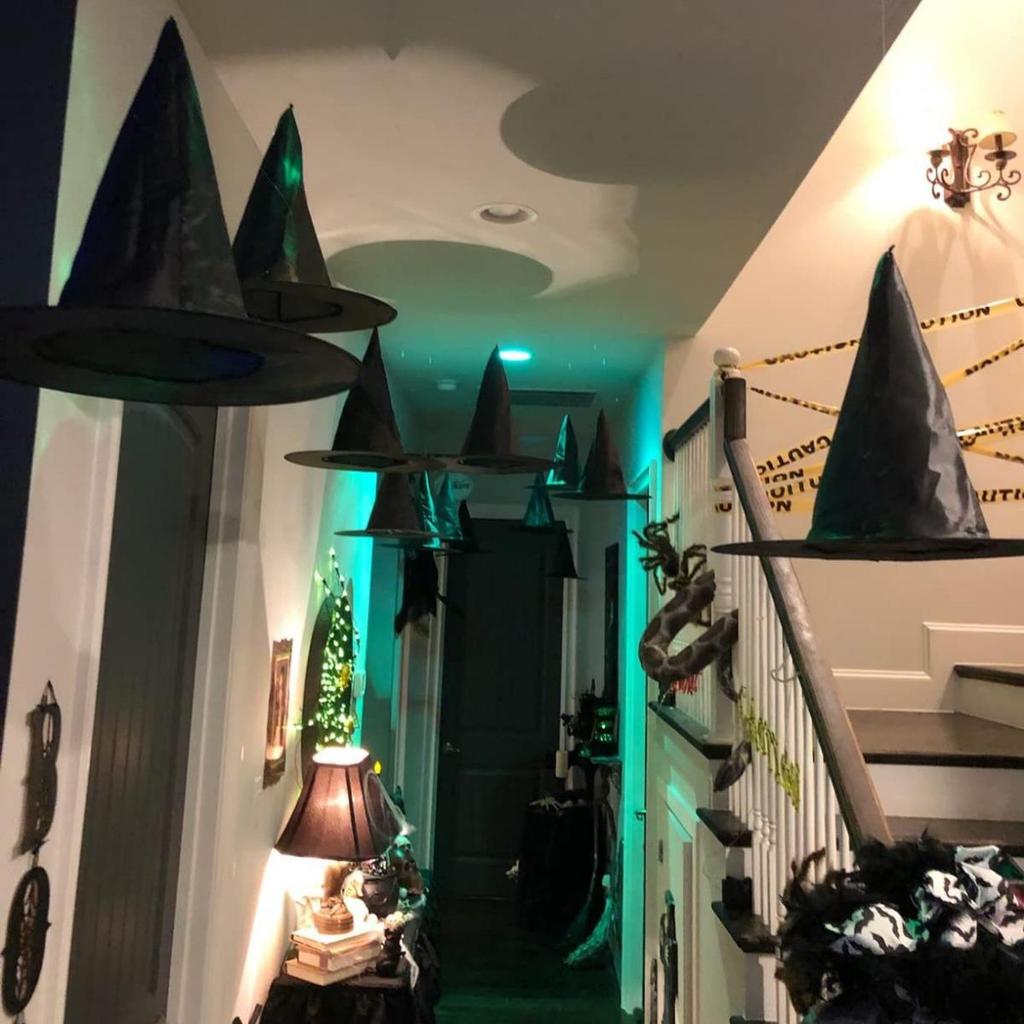 Black Oxford Cloth Wizard Witch Halloween Costume Hat