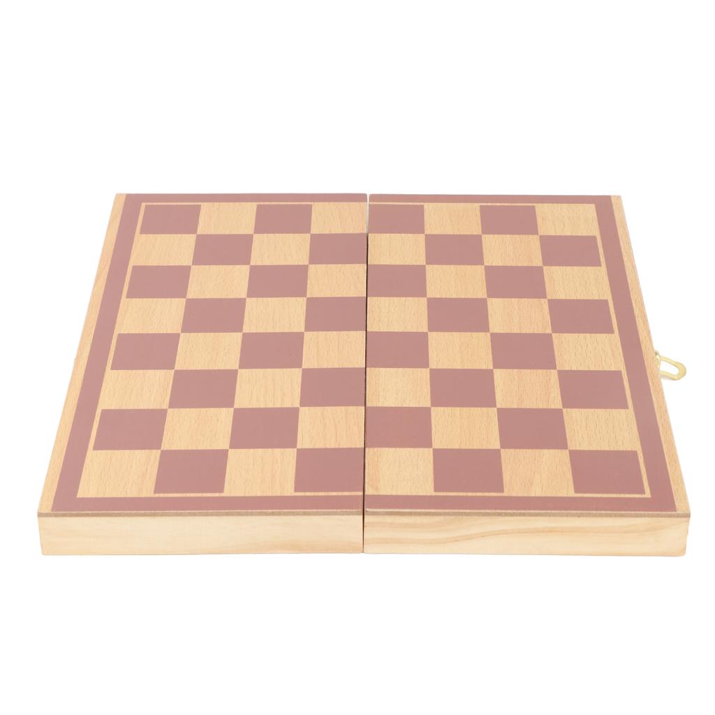 Portable Wooden Chessboard Folding Board Chess Game for Party Family Activities