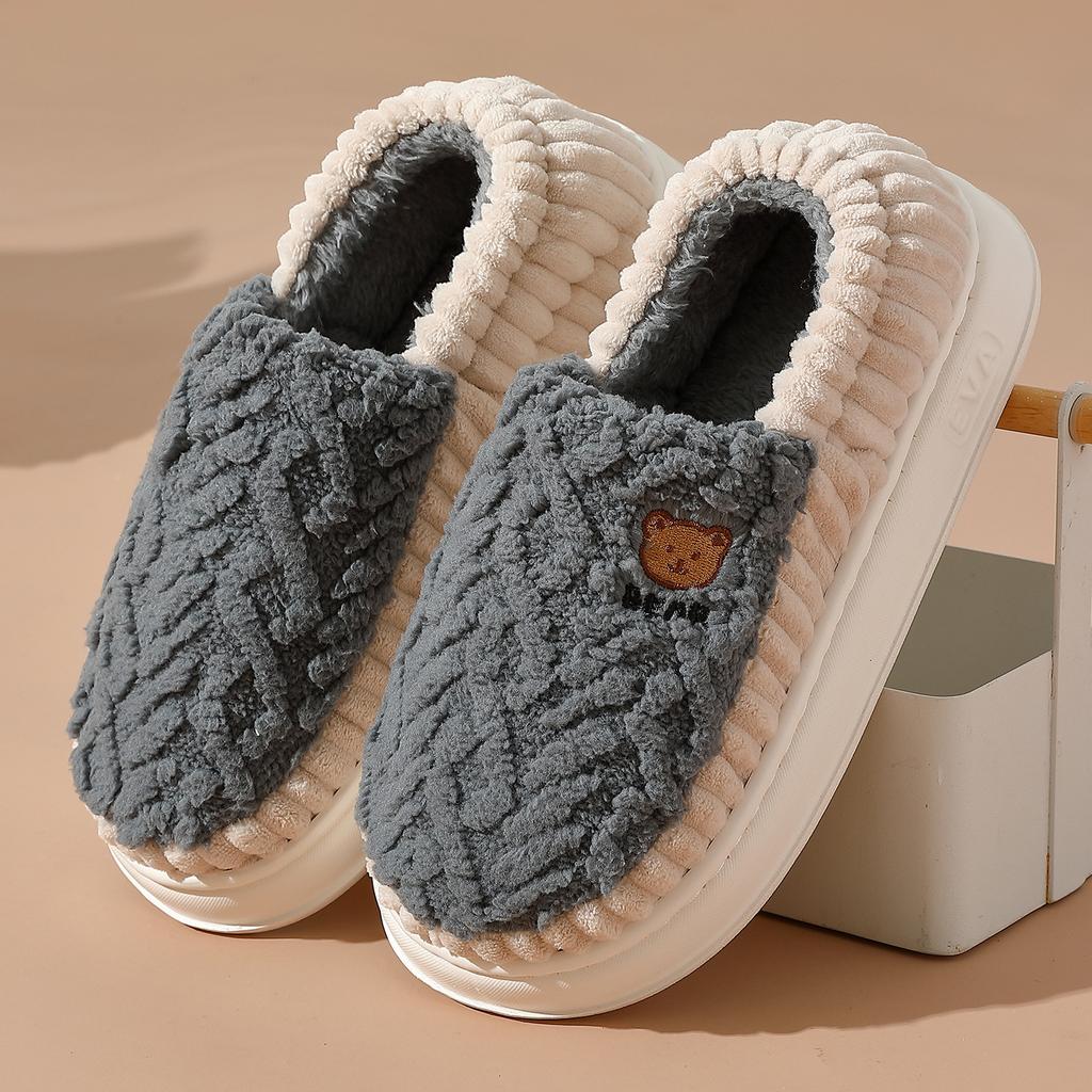 Cotton Slippers Autumn and Winter 2025 New Indoor Home Non-slip Household Couple Wool Slippers