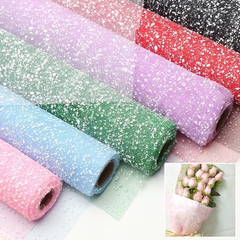 Schneeflocken Garn Wickel Netzpapier Blumenstrauß Verpackung Hochzeit Geburtstagsparty Dekoration Floristenbedarf Geschenkverpackungsmaterialien