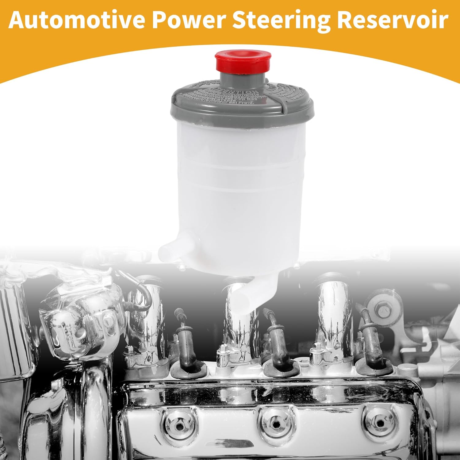 Power Steering Reservoir - No.53701SCVA01 Car Automotive Power Steering Tank - for Honda Element 2003-2011 Plastic White - 1 Pc