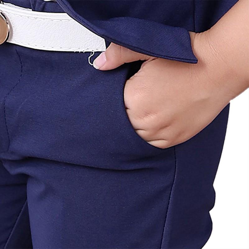 Kid Clothes Set Solid Color Coat+Long Pants 2pcs Child Boys Clothes Suit