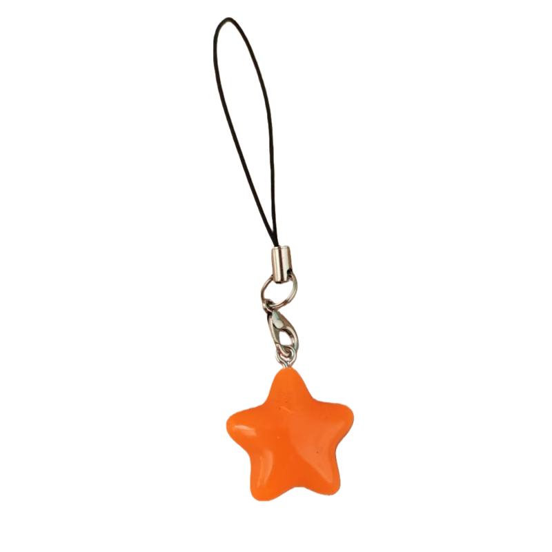 Glow-In-The-Dark Five-Pointed Star Mobile Phone Lanyard, Fashionable Five-Pointed Star Mobile Phone Chain, Fashionable Backpack Pendant