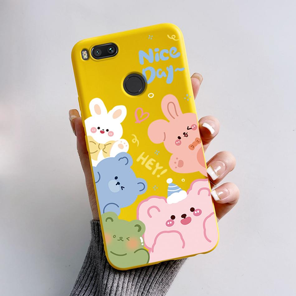 For Xiaomi Mi A1 Case Xiaomi Mi 5x Cute Bear Cartoon Frog Soft Silicone TPU Phone Back Cover Bumper For Xiaomi MiA1 Mi5X Fundas