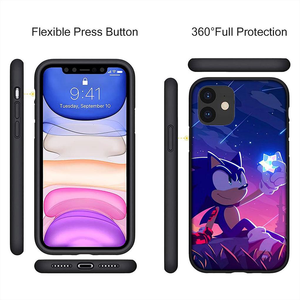 Anime S-Sonics Wallpaper Hedgehogs Cover Case for Apple iPhone 15 14 13 12 Mini 11 Pro X XR XS Max 7 8 Plus + 15+ Phone Casing