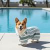 Coral Velvet Dog Bath Robe Quick-Dry Wearable Pet Ultra Absorbent Towel Adjustable Belly Strap Fully Wrapped Soft Bath Wrap