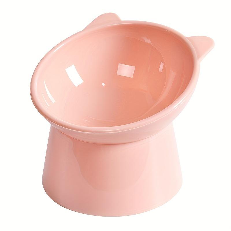 Raised Tilted Pet Food Bowl Plastic Cat Dog Feeding Bowl With Wide Rim And Stable Base For Daily Dry Food And Water Use For Home Pet Feeding Areas