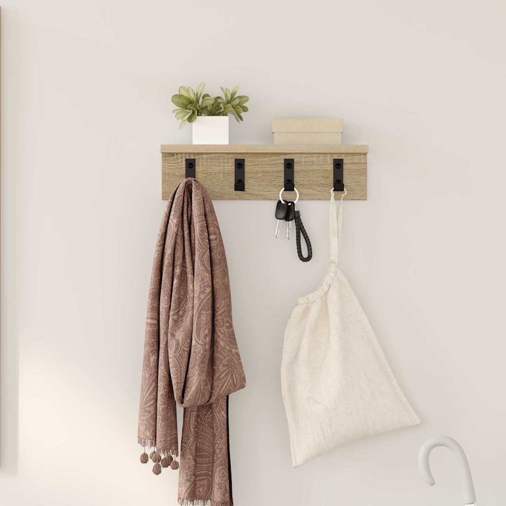 Wall Mounted Nightstand Sonoma Oak 40 x 10.5 x 10.5 cm