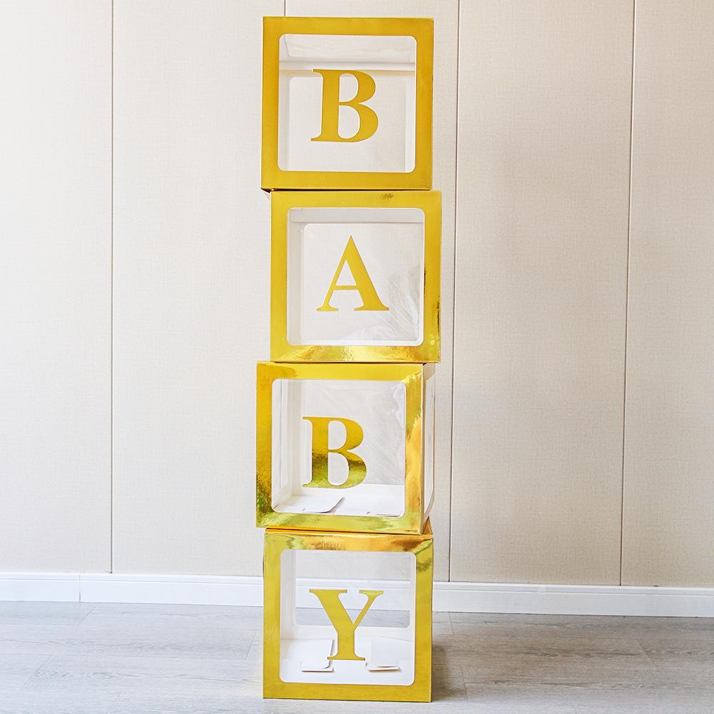 Clear Box Balloon Decoration: 26 Letters LOVE & BABY - Ideal for Birthdays, Graduations, Weddings