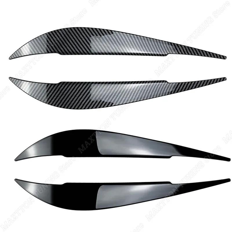 1 Pair Car Gloss Black Headlights Eyebrow Eyelids Trim For BMW 4 Series F32 F33 F36 M4 420d 420i 425d 430i 435i 440i 2013-2021