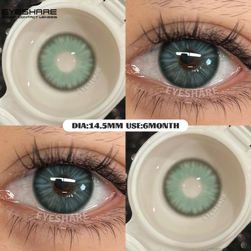 Eyeshare YENİ Mavi Göz Rengi Lens 1 Çift Gözler İçin Yeşil Renkli Göz Bebekleri Doğal y2k Moda Lensler Kore Tarzı Colorcon Göz Lensleri