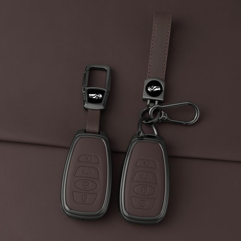 For Subaru Sti Brz Wrx Xv Ascent Forester Outback Impreza Legacy Car Key Cover Leather Zinc Alloy Key Case Case
