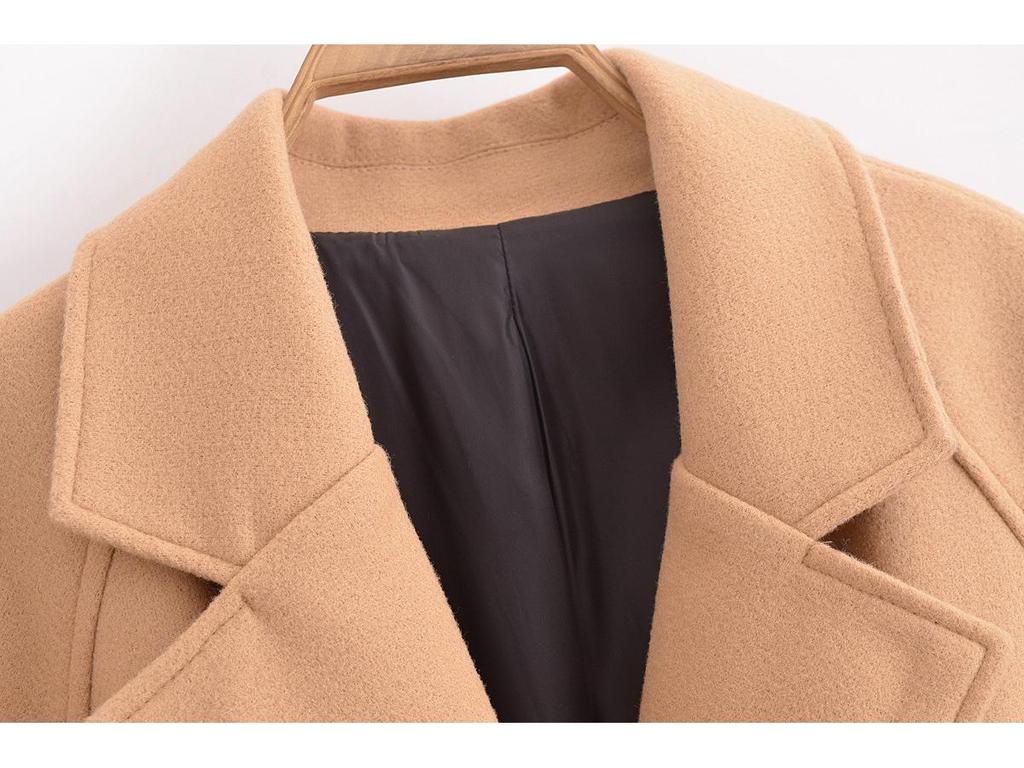 2024 Autumn Women's European & American Style Belted Long Coat