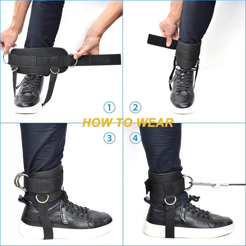 Ankle Straps for Cable Machine Durable Neoprene Padded Ankle Cuffs for Men Women Gym Glute Workout Kickback Exercise