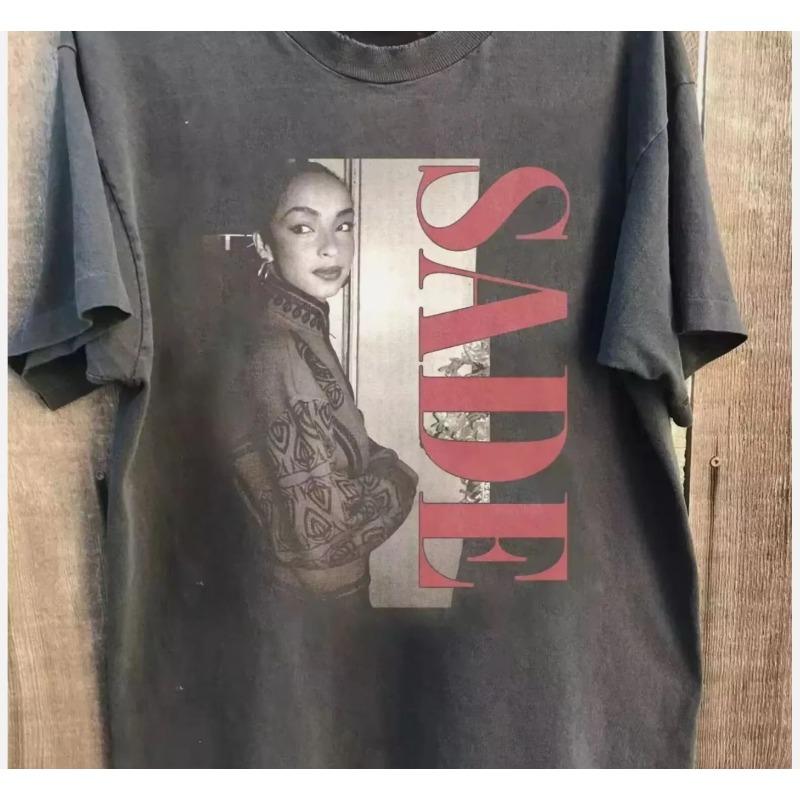 Neues Unisex Casual Neutrales T-Shirt Sade 90er Retro Klassisch Frühling Sommer