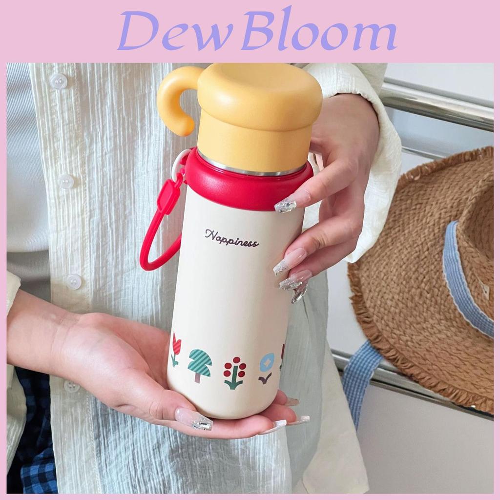 Insulated Travel Mug With Strap And Straw For Office And Outdoor Use