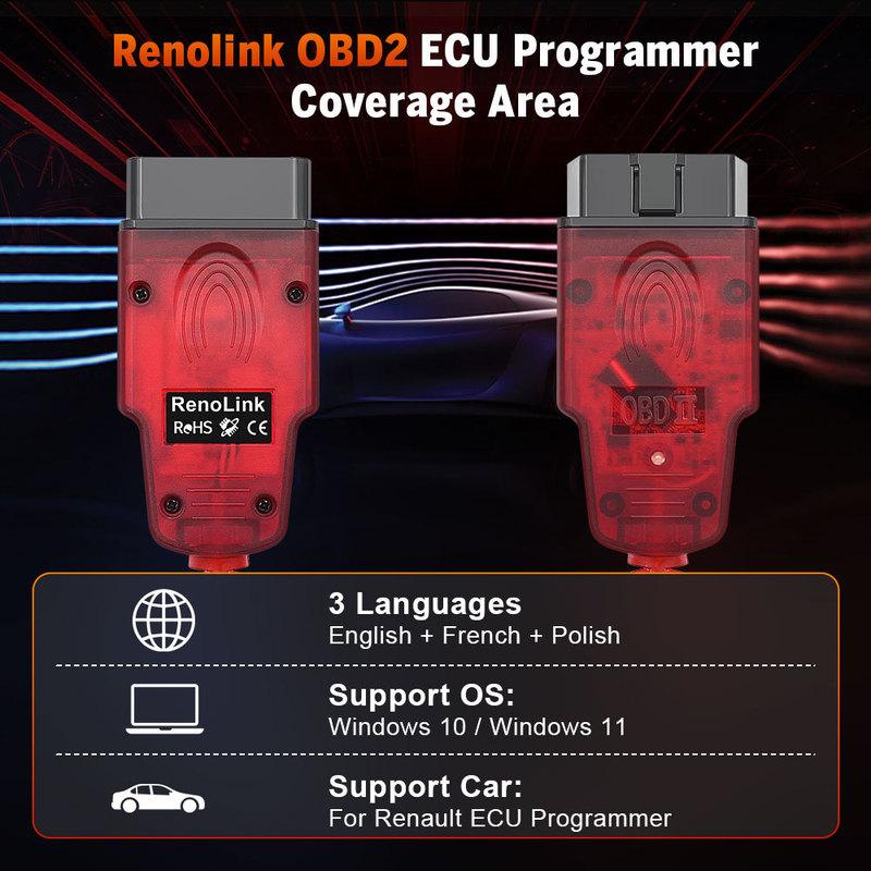 RenOlink Newest Renolink V2.11 for Renault OBD2 ECU Programmer for UCH Matching Air-bag Programming Key Deletion Diagnostic Tool