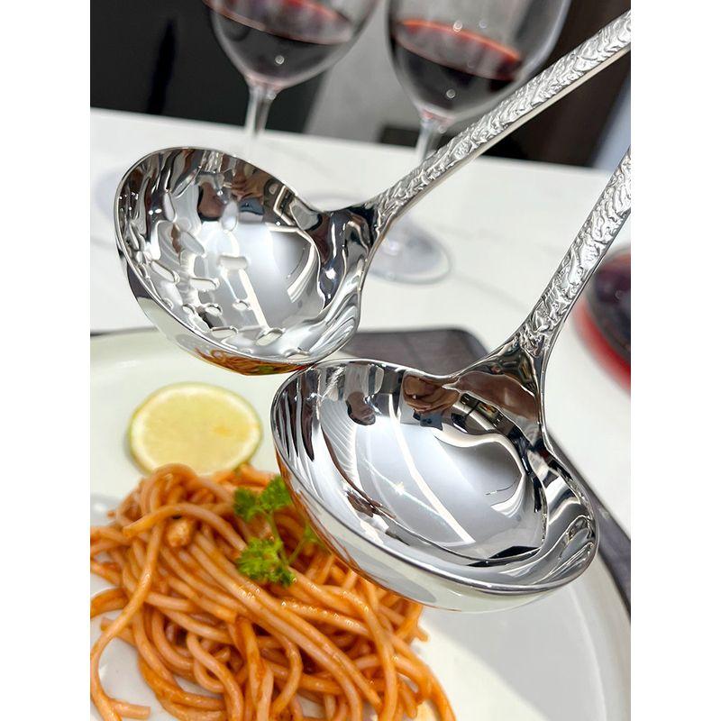 German 304 Stainless Steel Spoon, Food-Grade Long-Handled Hot Pot Skimmer, Kitchen Oil-Separating Spoon, Large Soup Ladle