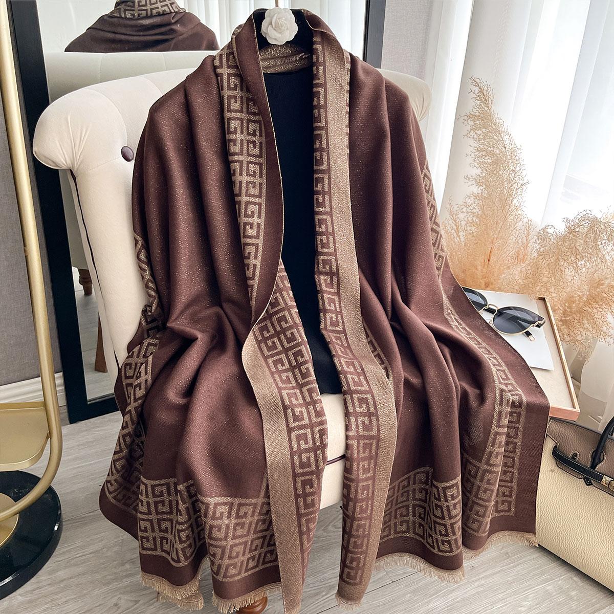 

Elegant Ladies Muslim Hijab Golden Thread long Scarf With Spring and Autumn Sun Protection Scarf Decoration Shawl Wrap Headscarf for daily use