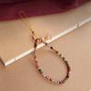 Original Natural Candy-colored Tourmaline Phone Strap Wrist Strap Phone Case Hanging Chain Phone Lanyard Chain Cord