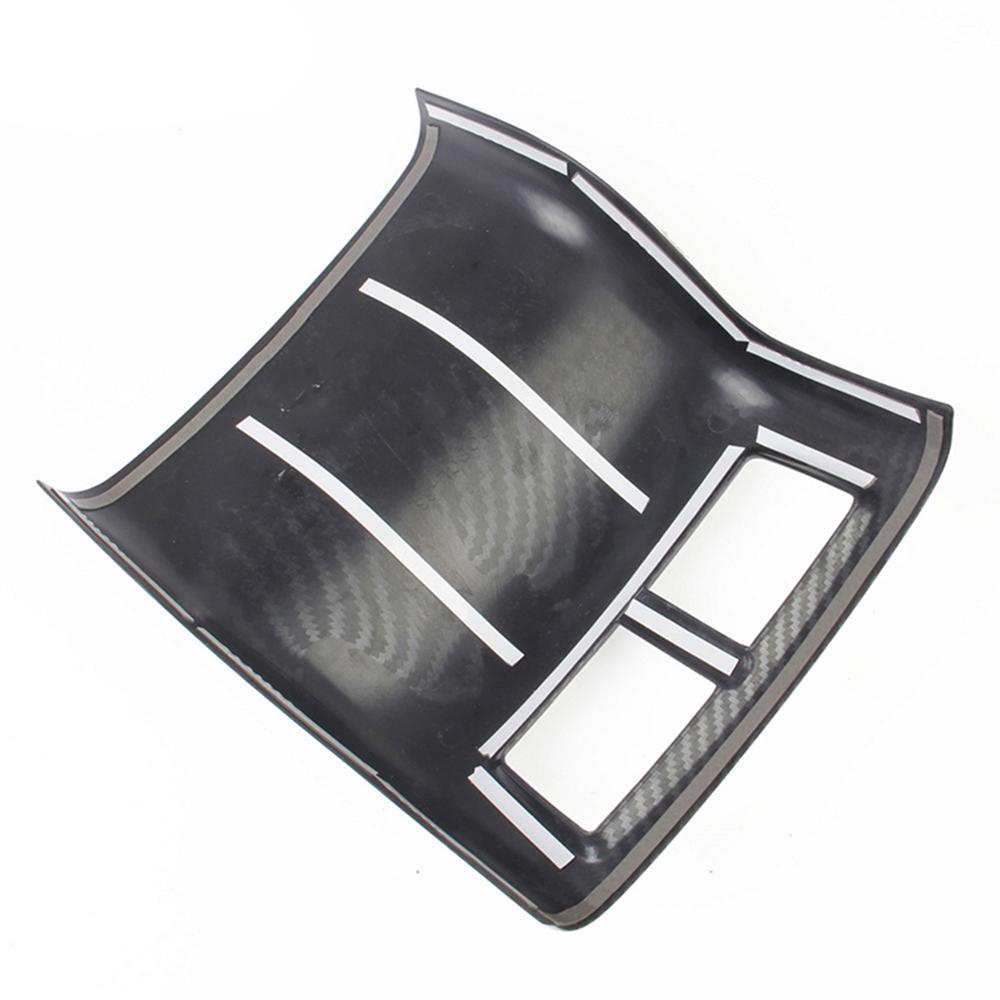 Carbon Fiber Look Armrest Box Rear Air Conditioning AC Vent Air Outlet Cover Trim Accessories for Dodge Challenger 2015+ QA1