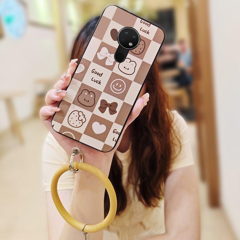 

Back Cover Bracelet Phone Case For Nokia 6.2/7.2 Dirt-resistant Ring Solid Color Creative Soft Case Waterproof Youth Nokia 6.2/7.2