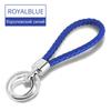 PU Leather Braided Rope Ring Fits DIY Circle Pendant Key Chain Holder Car Key Ring for Men and Women QL-BK