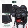 Golf Iron Magnetic Wedge Club Headcovers 9pcs Index Black Synthetic Leather Covers, Covers, Set, (4-9, P, A, S), Numbered,