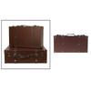 Leatner Suitcase British Decorative Travel Luggage Case Storage Box with Lock Wedding Decorations