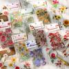 Waterproof Rose Journal Material Tulip Journal Stickers Pet Transparent Nature Series Stickers Journal Book Stickers