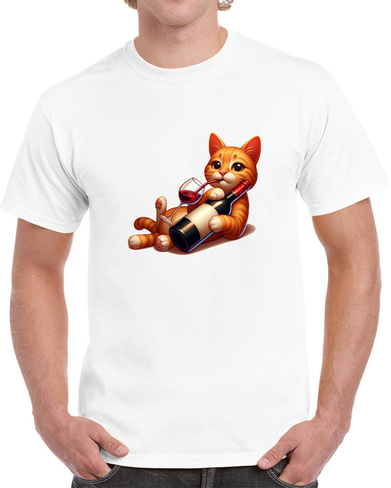 Purr-vignon Blanc: Funny Cat Drinking Wine T Shirt Great T-Shirt For Cat & Wine XXL