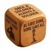 1/2/3Pcs Work Dice Wooden Pray Tribute to Soldiers Dice Six Savage Sayings Goodbye to Work Stress Dice Desk Accessory Coworkers Gag Gifts