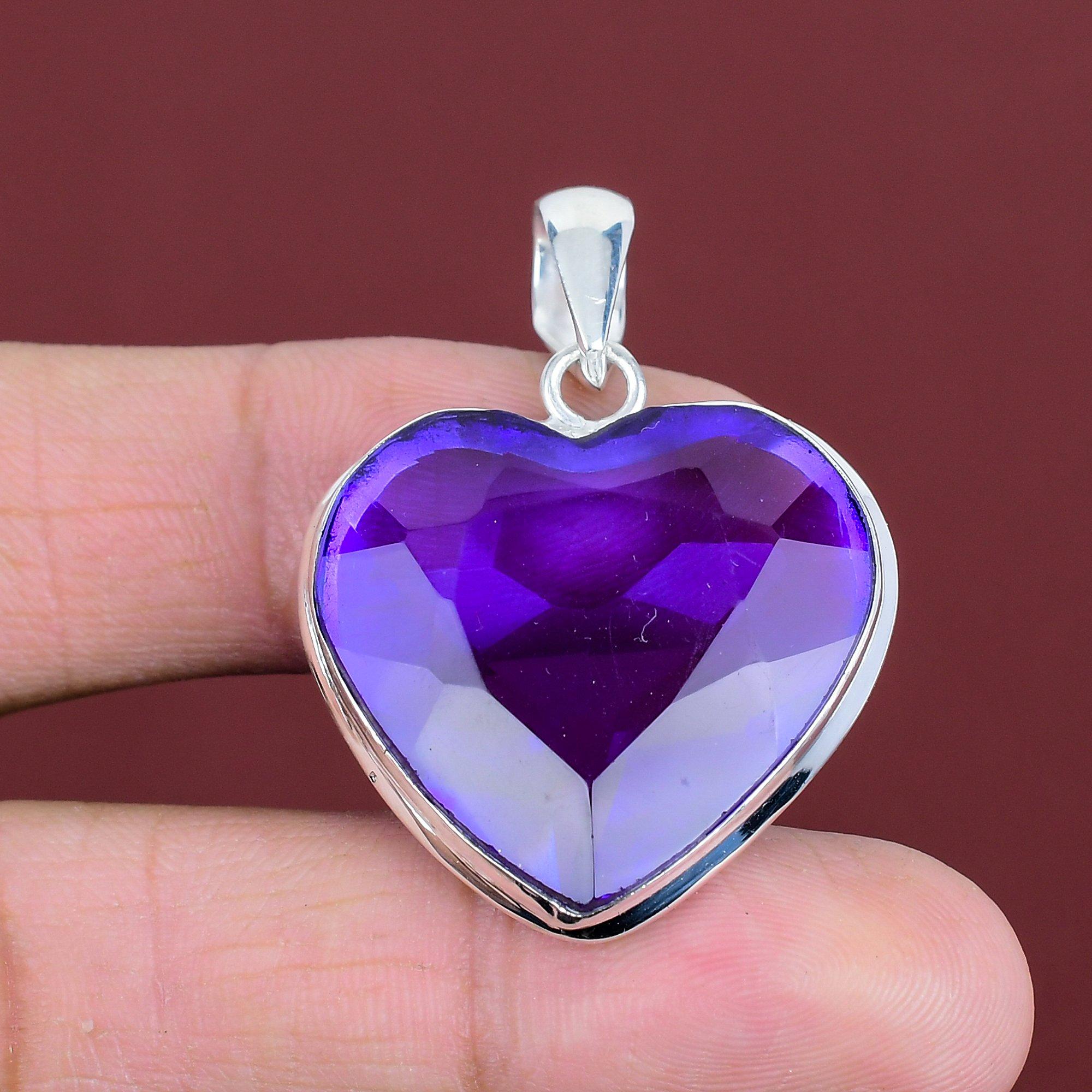 

Faceted african amethyst pendant natural gemstone pendant handmade jewelry 925 sterling silver pendant latest design pendant gifts for wife
